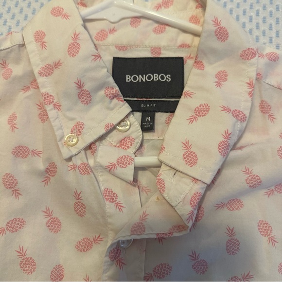 Bonobos Pink Pineapple Short Sleeve Shirt - Picture 2 of 5